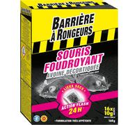 ChenQuanSarl-Rodenticide Contre Les Souris, Foudroyant, Appât Sur Céréales, Agit Entre 1 Et 3 Jours, 160 G, Barsouf160, Noir