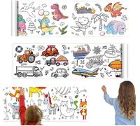 Chenquansarl-Rouleau À Dessin Pour Enfants, 2 Rouleaux (6 M), Papier À Colorier Découpable, Extra Large De 30 Cm, Pour Peindre, Couper Et Bricoler, Idéal Pour Les Projets Créatifs, Les Graffitis Diy