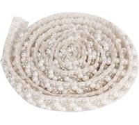 Chenquansarl-Ruban Adhésif Perlé De 1 Mètre, Vêtements Faits À La Main, Accessoires De Couture Brodés Pour La Couture Artisanale, Décoration De Vêtements De Mariage(1cm Blanc)
