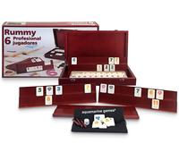 Chenquansarl-Rummy Profesional 6 Jugadores (Estuche De Madera) Rami 6 Joueurs, Cp009, Multicolore, No-Value