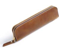 Chenquansarl-Sac De Papeterie,Étui A Crayons En Cuir De 7,8 X 2,1'' A Fermeture Éclair Pour Les Étudiantes De Sexe Masculin