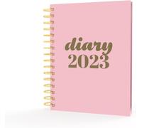 Chenquansarl-Scandi Agenda Semainier 2023 A5 ¿ Rose (Pw53.50-23) ¿ Planificateur À Spirales Complet Et Journal