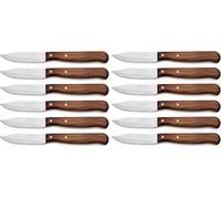 Chenquansarl-Série Latina - Boîte De 12 Couteaux À Éplucher - Lame En Acier Inoxydable Nitrum 65 Mm - Manche En Bois - Couleur Marron (12 Pièces)