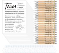 Chenquansarl-Set De Cadeau Collègue Cartes De Team Cartes D'adieu Stylos À Bille Avec Gravure Stylo À Bille Danke Für Alles Sachets Organza Merci Cadeaux Pour Bureau Travail(20 Sets)