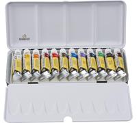 Chenquansarl-Set De Peinture Aquarelle Professionnelle En Boîte Métallique De Luxe Sélection De Pay S Urbains 12 Couleurs En Tube (10 Ml)