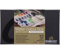 ChenQuanSarl-Set Professionnel D'Aquarelle En Boîte Métallique De Luxe Blanc Opaque Sélection De Mélanges 12 Couleurs + Pinceau