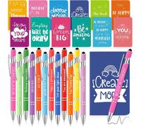 ChenQuanSarl-Sets Cadeau D'Appréciation Pour Employés Stylos À Bille Inspirants Cahiers De Poche De Motivation Petits Blocs-Notes Encourageants Cadeau De Motivation Pour Collègue Enseignant Infirmièr