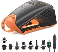 Chenquansarl-Shark 3 Pompe À Air Électrique, 3'50"" Inflation Rapide, 20 Psi Pompe Sup Rechargeable 74 Wh, Arrêt Automatique Et Déflation, Entrée 12v/15,8v Dc Et Type-C, 8 Embouts Pour Gonflables