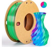 ChenQuanSarl-Silk Tricolor Filament Pla Pour Imprimante 3D, 1,75 Mm, Bobine De 250 G, Rose Rouge, Bleu Ciel Et Vert