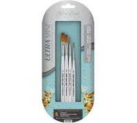 Chenquansarl-Silver Brush Ums-2450s Ultra Mini Lettering Short Handle Brush Set, 4 Per Pack By