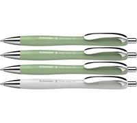 Chenquansarl-Slider Rave Xb 132664 Lot De 4 Stylos À Bille (Édition Spéciale Limitée, 3 Vert Biologique, 1 Gris Argenté, Fabriqués En Allemagne) - Couleur De L'encre Bleu