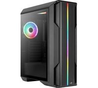 ChenQuanSarl-Splinterduobkv1, Splinter Duo, Argb Atx Mid Tower Case, 3 X Duo 12 Argb Fans, Argb Front Panel, Black