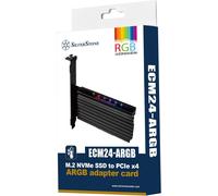 ChenQuanSarl-Sst-Ecm24-Argb - Carte Superspeed Pci-E Express X4 À M.2 (Nvme Ssd Ngff), Alu. Dissipateur Thermique Et Tampon Thermique, Conception À Led Argb Clignotantes