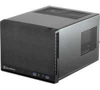 ChenQuanSarl-Sst-Sg13B-Q - Sugo Boîtier Pc Cube Compact Mini-Itx, Panneau Frontal En Plastique Avec Un Fini En Faux Aluminium, Noir