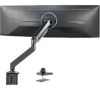 ChenQuanSarl-Stand-V101G1 Bras De Moniteur Robuste En Aluminium De Qualité Supérieure Pour Écrans Ultra Larges Jusqu'À 124,5 Cm Et 15 Kg, Hauteur Pneumatique, Vesa 100 X 100, Noir, Stand-V101G1