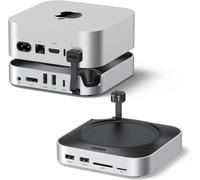 ChenQuanSarl-Station D'Accueil Et Support Pour Mac Mini M4 Et M4 Pro Docking Station Hub Usb C Avec Boîtier M.2 Nvme Ssd Displayport 4K 240Hz 144Hz 5 Usb 3.2 4A1C 10Gbps Fente Sd Tf 3.5Mm Aux