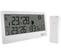 ChenQuanSarl-Station Météo Sans Fil Avec Capteur Extérieur - Température Intérieure/Extérieure, Humidité, Prévisions Météorologiques - Horloge Radio-Pilotée Avec Réveil, Indicateur De Confort - Suppo