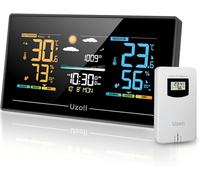 ChenQuanSarl-Station Météo Sans Fil Avec Capteur Extérieur Thermomètre Hygromètre Intérieur Extérieur Prévisions Météo Pression De L'Air Niveau De Confort Risque De Moisissure Réveil - Em3405