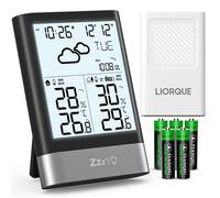 ChenQuanSarl-Station Météo Sans Fil Avec Capteur, Thermomètre Hygromètre Baromètre Intérieure Extérieure Température Prévisions Météorologiques, Lcd Ecran Rétro Éclairage Horloge Numérique Alarme Sno