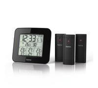 ChenQuanSarl-Station Météo Sans Fil Ews-Trio (3 Capteurs, Numérique, Coude 50M, Thermomètre, Hygromètre, Écran Rétro-Éclairé, 14,7 X 2,6 X 13,3) Noir