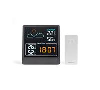 ChenQuanSarl-Station Météo Sl262 - Thermomètre Et Hygromètre Intérieur Et Extérieur, Prévision Météo Et Pression D'Air, Sonde Extérieur Sans Fil