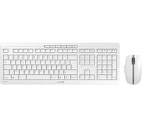 ChenQuanSarl-Stream Desktop Recharge, Ensemble Clavier Et Souris Sans Fil, Disposition Belge (Azerty), Connexion Radio 2,4 Ghz, Frappe Silencieuse, Rechargeable, Blanc Grisé