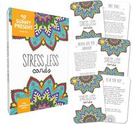 Chenquansarl-Stress Less Cards - 50 Inspirational Mindfulness & Meditation Exerc S Helps Relieve Stress, Anxiety Natural Relaxation, Insomnia & Sleep Aid