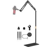 ChenQuanSarl-Support De Microphone Au Sol Pour Blue Yeti, Nano, Snowball, Hyperx, Razer, Logitech Usb Et Micro À Condensateur, Support Réglable Avec Filetage 1/4"" Et Adaptateur 3/8"" 5/8"", Filtre An