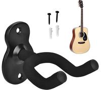 ChenQuanSarl-Support Mural Guitare, Support Guitare Mural Noir Accroche, Mural Stand Guitare Pied, Accessoire Guitare Bois Universel, Support Mural Ukulele, Pour Guitare Acoustique Guitare Électrique
