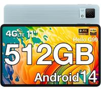 ChenQuanSarl-T40 Tablette Android 14, Helio G99, 20Gb+512Gb(Tf 2Tb), Tablette 11 Pouces 2.5K, 8580Mah, Caméra Principal 16Mp+8Mp, Tablette Tactile, Dual 4G Lte, 7,6Mm Ultra-Mince, Face Id/Wifi/Otg/Gp