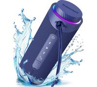 ChenQuanSarl-T7 Enceinte Bluetooth Portable, Haut Parleur Avec Lumière Led, Étanche Ipx7, Basses Puissantes Avec Son Stéréo Haute Fidélité À 360°, Haut Parleur Extérieur Sans Fil Avec Égal ur, Bleue