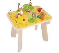 Chenquansarl-Table D'activités En Bois Thème Ferme - 8 Activités Pour Enfants - Hauteur Plateau 32cm - Jouet D'éveil - Développement Motricité Fine - Table En Bois Fsc - Dès 12 Mois, J03321