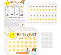 Chenquansarl-Tableau D'apprentis De Propreté Avec Autocollants De Récompense, Tableau D'autocollants Propreté Mignon Tableau De Récompense D'autocollants De Toilettes Pour Tout-Petits Garçons Filles