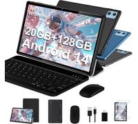 ChenQuanSarl-Tablette 2025 Newest Tablet 10 Pulgadas Android 14, 20Gb Ram+128Gb Rom/1Tb Tf, 8-Core, Widevine L1/Wifi 6/Bluetooth 5.0/6000Mah/Gms Certified/8Mp+5Mp/Tablet Pc Con Funda, Teclado Y Ratón