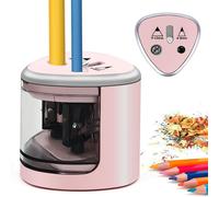 Chenquansarl-Taille-Crayon Électrique Avec Récipient Alimenté Par Piles, Antidérapant, Double Trou, Taille-Crayon Électrique Automatique Pour La Maison, L'école, Le Bureau, Les Enfants Et Les Filles,