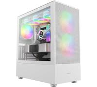ChenQuanSarl-Talos M3 Mesh Atx Boîtier Pc Tour Moyenne 3 Ventilateurs Argb Pwm, Panneau Avant En Maille À Flux D'Air, Panneau Latéral En Verre Trempé Sans Outils, Filtre À Poussière Magnétique, Blanc