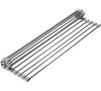 Chenquansarl-Tapis D'égouttement Enroulable, Bord En Silicone Flexible, Acier Inoxydable, Home, Gris/Argent, 52512260