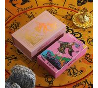Chenquansarl-Tarot Divinatoire Rose Jeu De Cartes Avec Boîte De Support Guide Pour Débutants