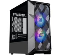 ChenQuanSarl-Td300 Mesh Boîtier Pc Mini Tour, Flux D'Air Élevé, 2 Ventilateurs Intake Argb 120Mm, Carte Mère Micro-Atx & Mini-Itx, Panneau Latéral Verre Trempé, Couvercle Amovible, Hub Argb/Pwm