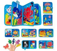 ChenQuanSarl-Thème Océan Busy Board Livre Montessori Interactif 1 An, Quiet Book Sensoriel Éducatif, Jeux Montessori 1 2 3 4 5 6 Ans, Panneau De Feutre D'Activité, Mallette Montessori Enfants
