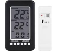 ChenQuanSarl-Thermomètre Intérieur Extérieur, Indicateur De Température Numérique Lcd Sans Fil, Thermomètre D' , Jauge De Température Avec Moniteur De Température