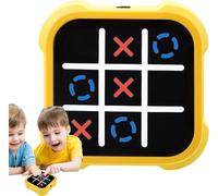 Chenquansarl-Tic Tac Toe Bolt Game - 3 En 1 Smart Games, Portable Puzzle Jeu De Voyage, Jeux De Société 4 Modes De Jeu - Jeux Enfant 4 Ans+, Pour 2 Joueurs (Jaune)
