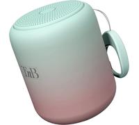 ChenQuanSarl-TNb Enceinte Color - Enceinte Sans Fil Portable, Connexion Bluetooth 8 Heures, Petite Enceinte De Douche Waterproof Ipx4, Format Mini Tendance Et Colorée ¿ Dégradé Vert Et Rose