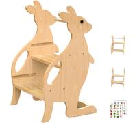 Chenquansarl-Tour D'apprentis Pour Enfants À Partir De 1 An, Avec Poignées, 2 Marches Réglables En Hauteur, Marchepied En Bois Pour Enfants, Toilettes, Apprentis , Tabouret De Salle De Bain Pour
