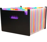 Chenquansarl-Trieur Document 37 Compartiments A4, Porte Document Avec Coloré Organ Ur Organisateur De Bureau Classeur Trieur Rangement Dossier Classement Papier Administratif (Noir)