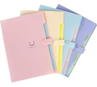 Chenquansarl-Trieur Val Tte, Accordéon Classeur Pochettes Porte-Documents Avec 5 Compartiments En Format A4 Haute Capacité Document Porte Dossier Bureau Portable Extensible Pour Bureau, 4 Pack