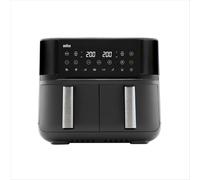 ChenQuanSarl-Twincook 3 Td3030Ibk, Airfryer À Double Bacs, Capacité 8L, Cuisson Séparée, Contrôle De Température Numérique 80-200°, Technologie Realair, Fonction Sync, 8 Préréglages, 2850W, Noir