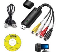 Chenquansarl-Usb 2.0 Video Grabber, Convertisseur Vhs Vers Numérique, Capture Vidéo Audio Hi8 Composite Rca À Hdmi, Compatible Avec Windows 10/8/7/Mac/Capture Et Numérisation De Vidéo Pour Xbox 360/P