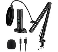 ChenQuanSarl-Usb Microphone Gaming, Micro À Condensateur Avec Sourdine, Gain, Surveillance Sans Latence, Pour Professionnel Studio, Podcast, Jeux, Streaming, Enregistrement¿Au-Pm422¿