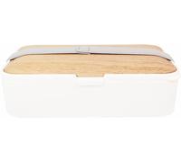 Chenquansarl-Ustensiles De Cuisine - Lunch Box - 1 Compartiment - Sans Bpa - Zéro Déchet - 600ml - Couverts Inclus, Crème,Blanc